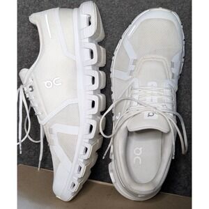 ON Cloud 6 Running Shoes Men's All White Lightweight Breathable Sneakers